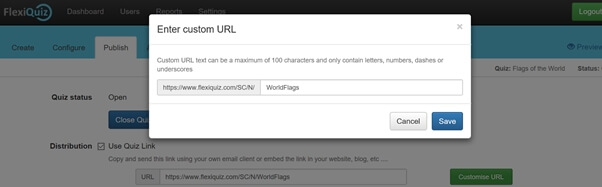 Set custom URL