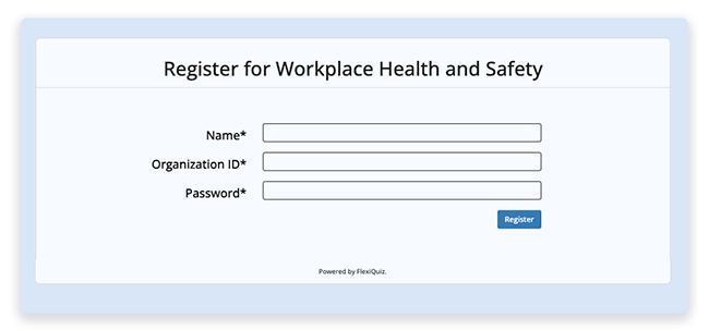 FlexiQuiz registration image