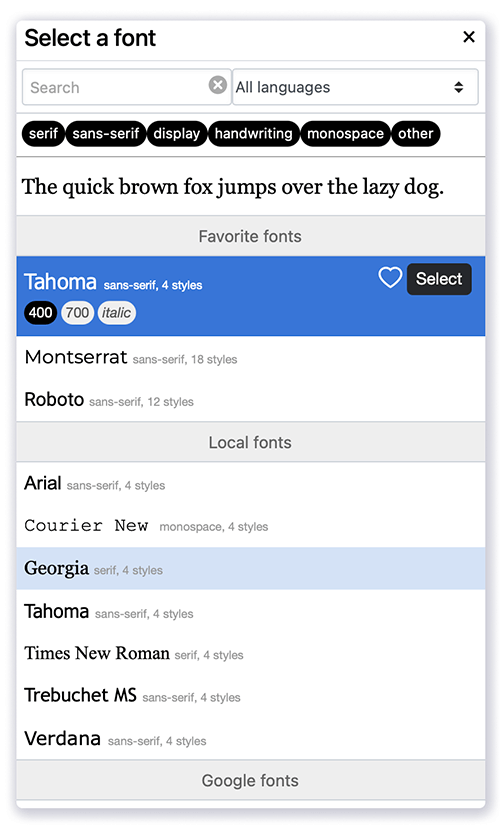 List of hundreds of quiz fonts