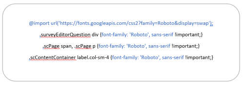 Example of CSS code to change your quiz fonts