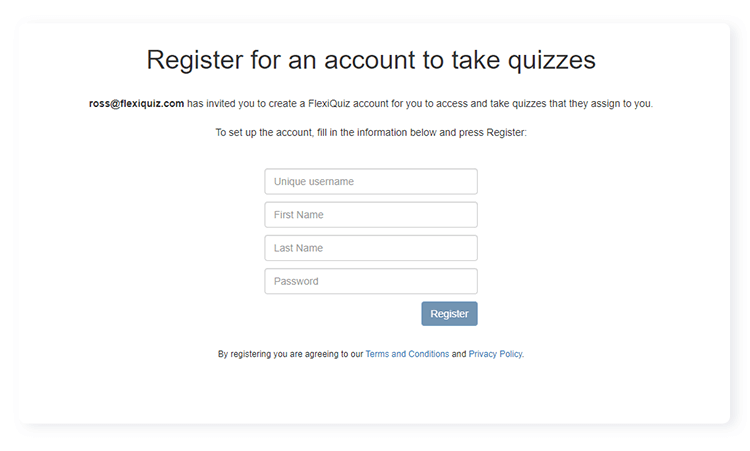 self-registration for a course landing page