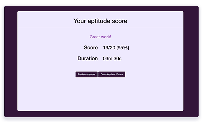 customize results screen 