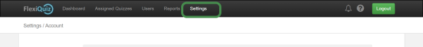 Account settings header