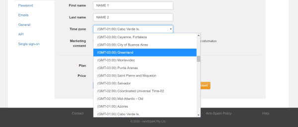 Set time zone to manage quizzes