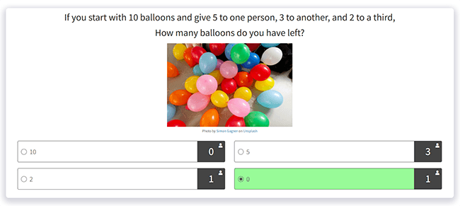host page of live quiz