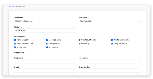 adding new users with username