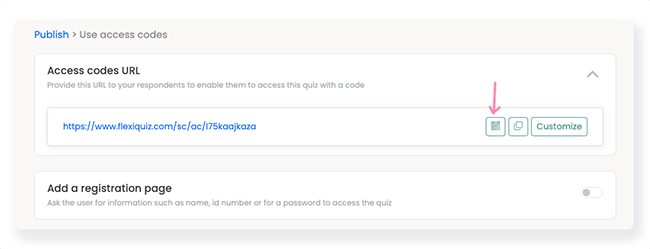 screenshot of qr code icon