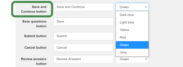 how to change navigation button text and color