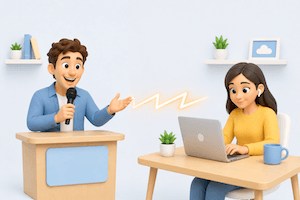 one person taking a synchronous quiz and one person doing a asynchronous test
