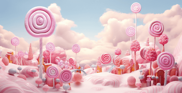 pink candy in romantic colors for culinary quiz questions