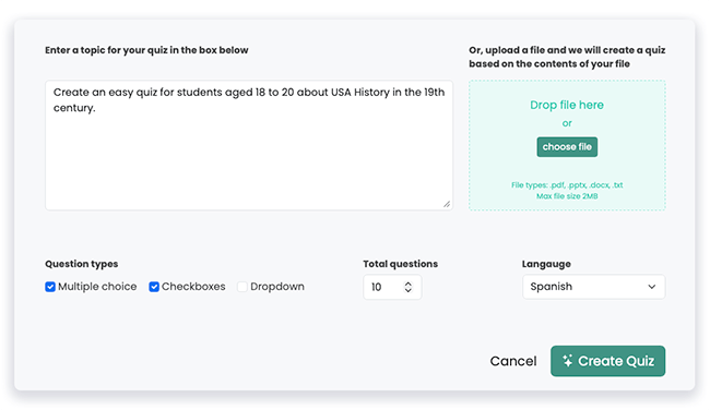 how to upload a question from PDF or document page