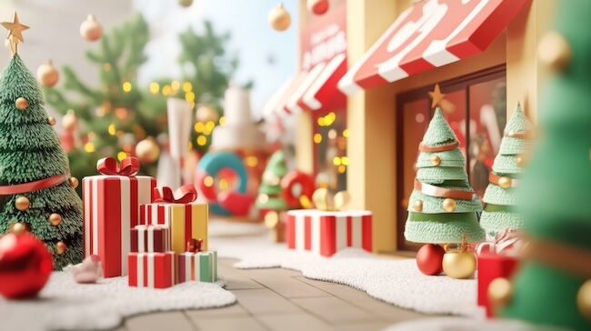 Christmas in a street