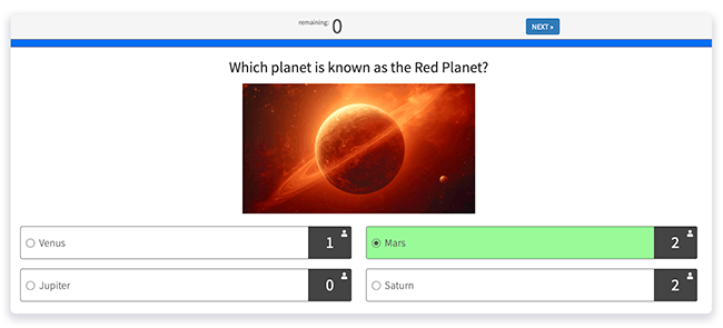 example of picture questions where you can add your own images