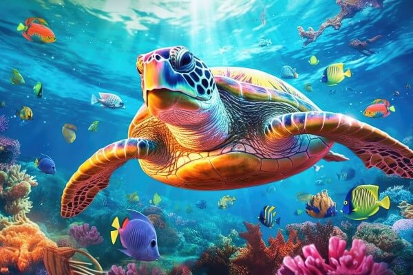 turtle in ocean