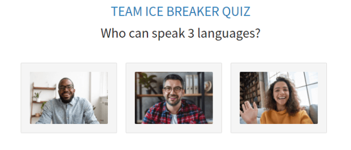 Team ice breaker quiz question