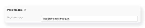 FlexiQuiz customize header registration page