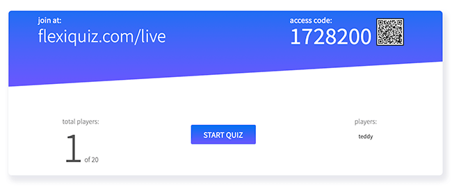 flexiquiz invite with qr code