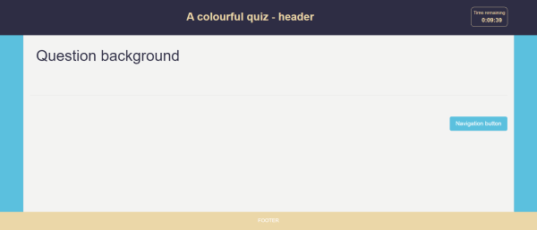 FlexiQuiz template background with different colors