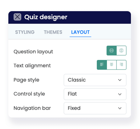 Flexi quiz page style classic option image