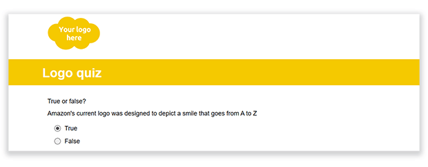 Logo on a quiz created with FlexiQuiz