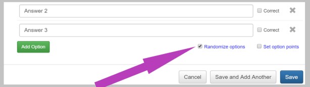 Randomize options