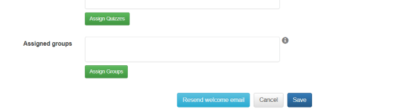 edit and send welcome email screen